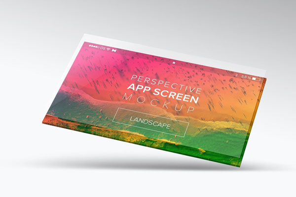 Mockup Showcasing Perspective View of Smart Device Screen with a Transparent Cover