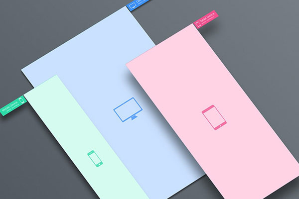 Mockup Showcasing Responsive Screens of Laptop, Tablet, Smartphone