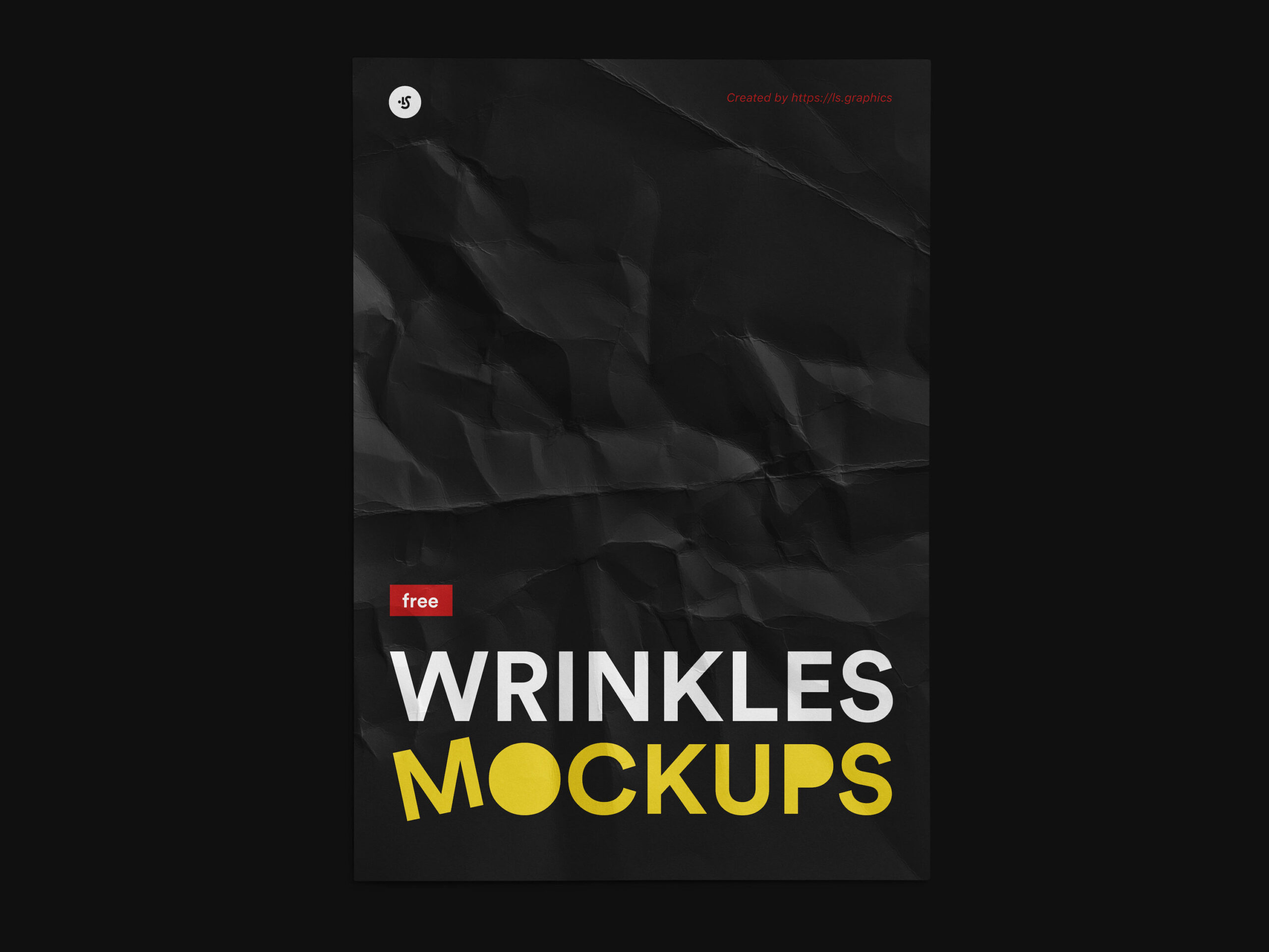 Mockup Showcasing Wrinkled Paper Various Positions FREE PSD