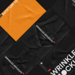 Mockup Showcasing Wrinkled Paper Various Positions