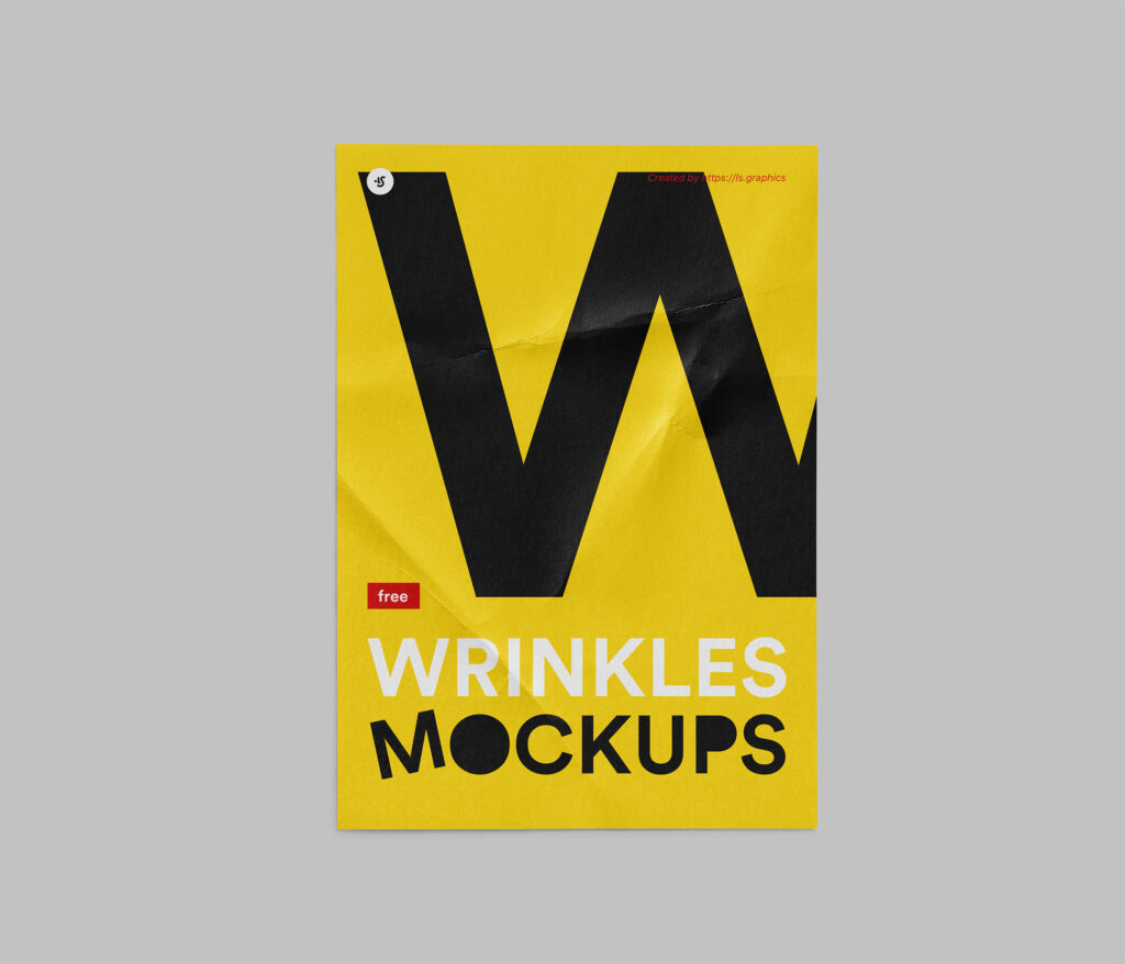 Mockup Showcasing Wrinkled Paper Various Positions