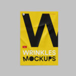 Mockup Showcasing Wrinkled Paper Various Positions