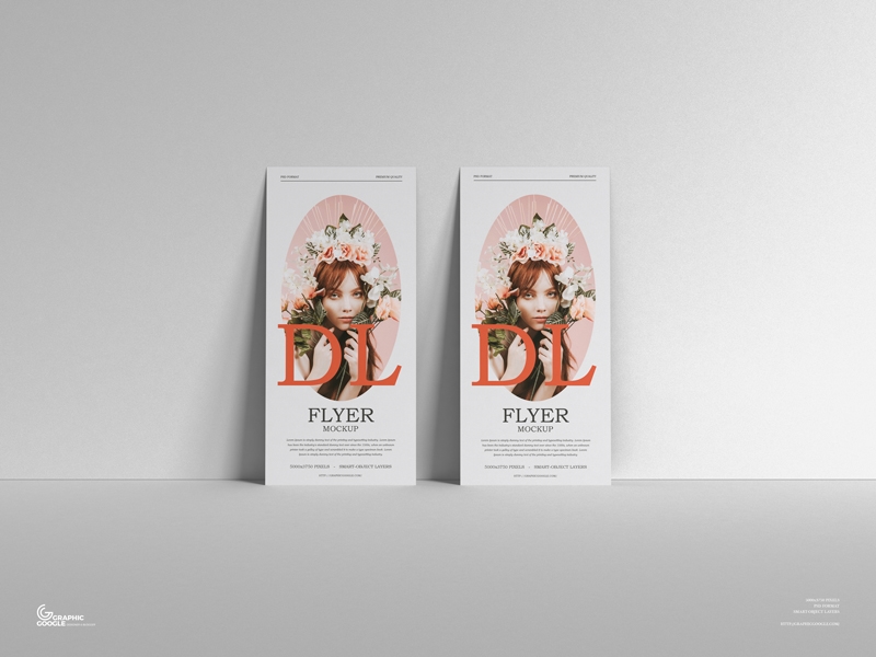 Mockup Showing 2 Standing Branding Flyers