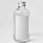 Mockup Showing a Minimal Mini Glass Bottle