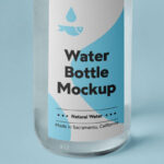 Mockup Showing a Minimal Mini Glass Bottle