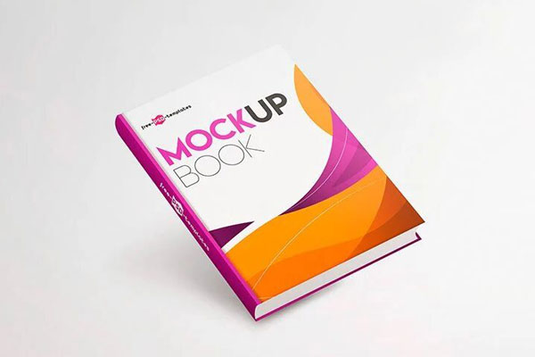 Mockup Showing a Perspective View of a Hardcover Book