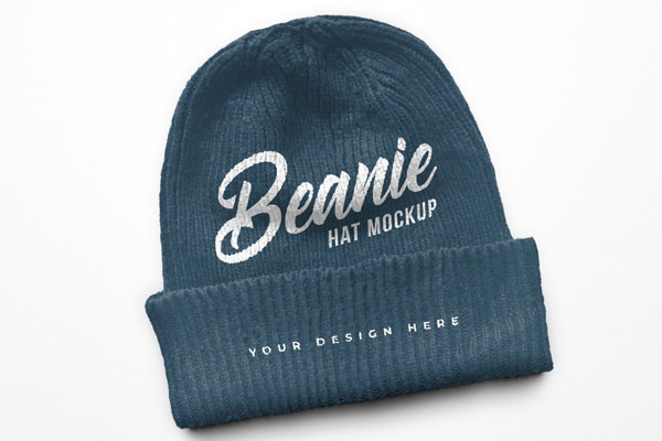 Mockup Showing a Photo-realistic Beanie Hat