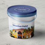 Mockup Showing a Plastic Paint Bucket