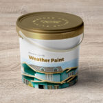 Mockup Showing a Plastic Paint Bucket