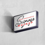 Mockup Showing a Wall Mounted Signage