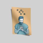 Mockup Showing a Wavy Poster