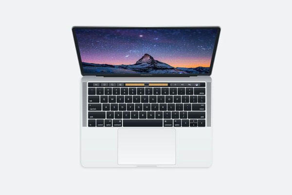 Mockup Showing an Overhead Shot of MacBook Pro