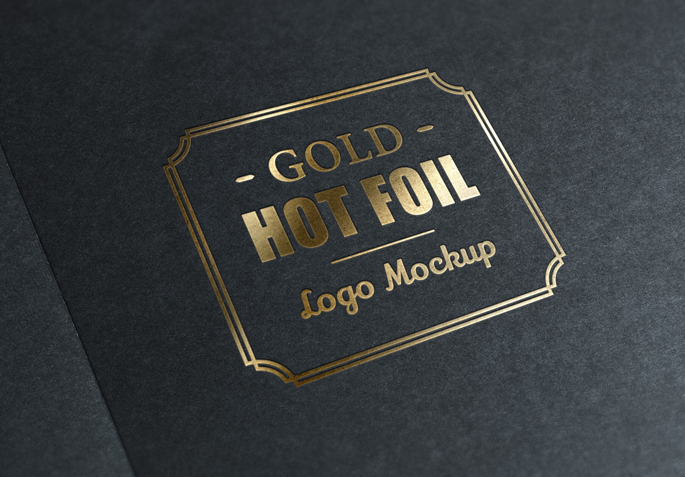 Mockup Showing Logo with Golden Foil Stamping Effect FREE PSD