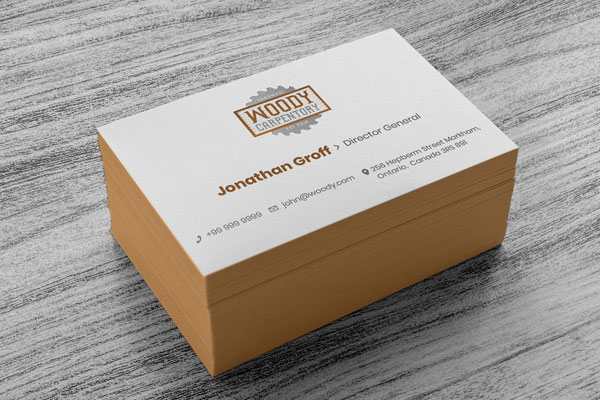 Mockup Showing Perspective View of a Stack of Business Cards