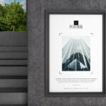 Mockup Showing Poster Attached on a Concrete Wall