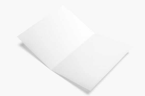Mockup Showing Side View of Opened Greeting Card