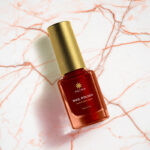 Mockup Showing Square Nail Polish Bottle with Cylindrical Cap