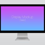 Mockup Showing Three Different Views of Apple Thunderbolt Display