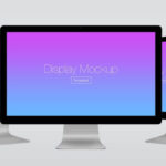 Mockup Showing Three Different Views of Apple Thunderbolt Display