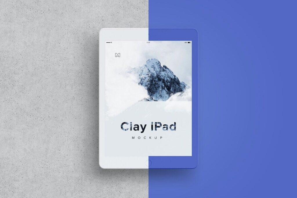 Mockup Showing Top View of iPad 9.7