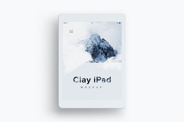 Mockup Showing Top View of iPad 9.7