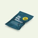 Mockup Showing Wrinkled Zip Bag Package