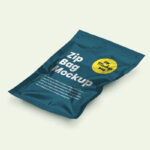 Mockup Showing Wrinkled Zip Bag Package