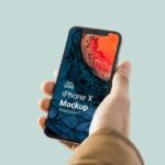 Mockup with a Hand Holding an iPhone X