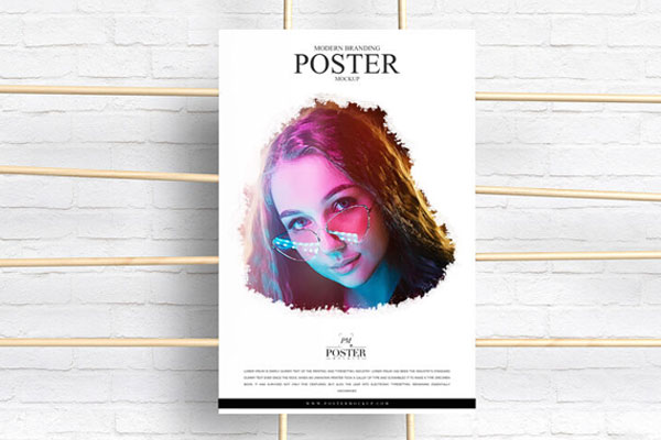 Modern Advertising Poster Mockup with Newly Stand