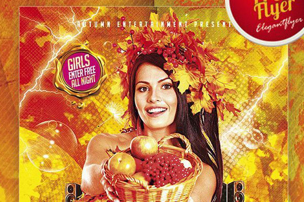 Modern Autumn Club Party Flyer Template