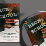 Modern Back to School Party Flyer Template