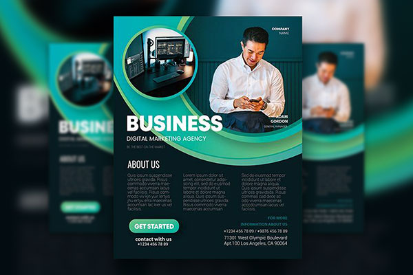 Modern Business Flyer with Facebook Cover Template