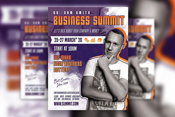 Modern Business Summit Facebook Cover and Flyer Templates