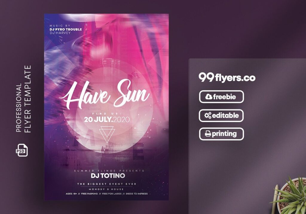 Modern Circle Concert Flyer Template