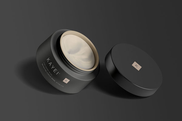 Modern Cosmetic Jar Mockup Along with Cap