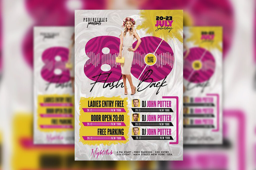The 80’s Flashback Party Flyer Template