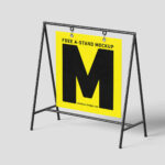 Modern Hanging A Stand Mockup