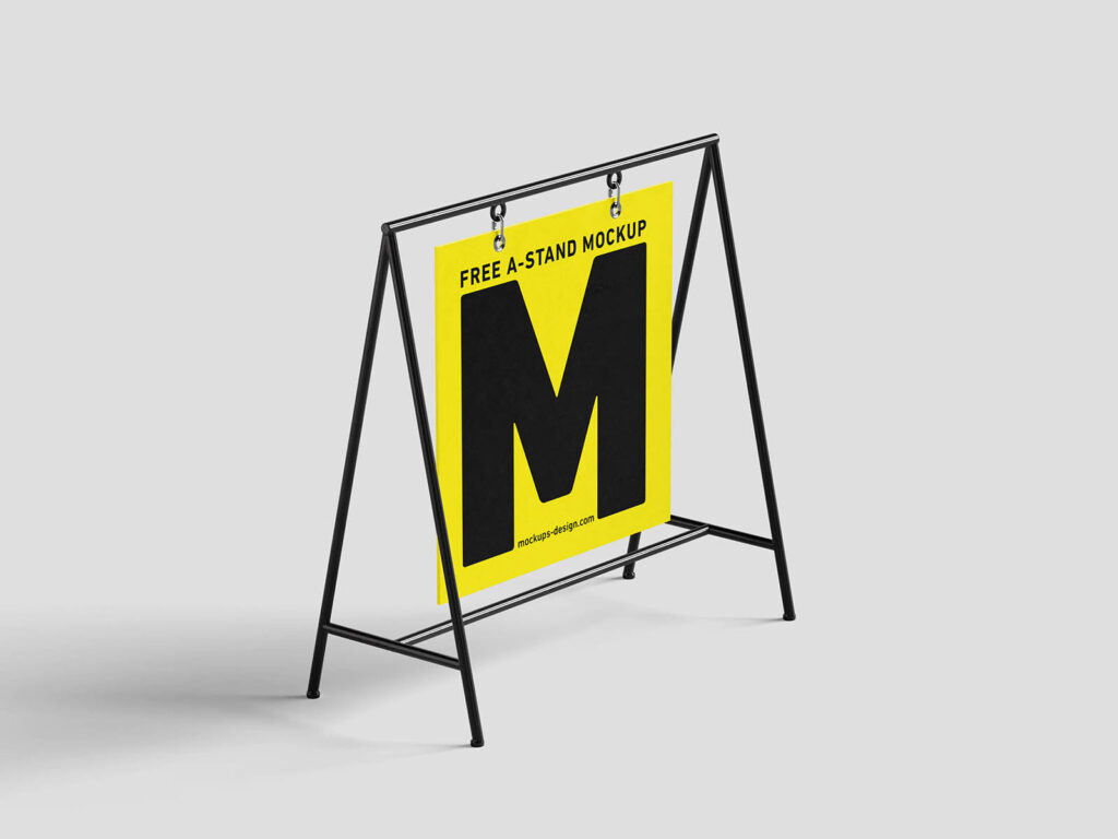 Modern Hanging A Stand Mockup