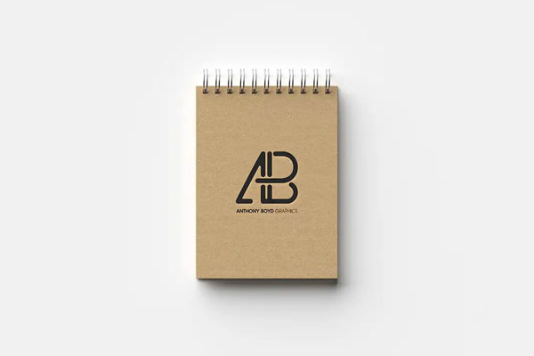Modern Hardcover Notepad Mockup