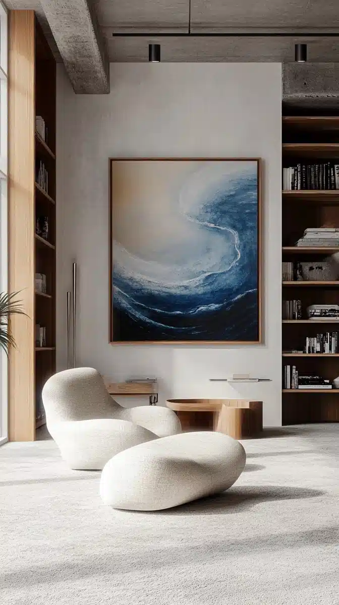 Modern Interior with Pastel Artwork