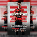 Modern Lines Soccer Tournament Flyer Template
