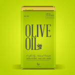 Modern Olive Oil Tin Can Front View Mockup