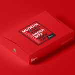 Modern Packaging Paper Box Mockup with a Top Flip Lid