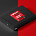 Modern Packaging Paper Box Mockup with a Top Flip Lid
