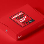 Modern Packaging Paper Box Mockup with a Top Flip Lid