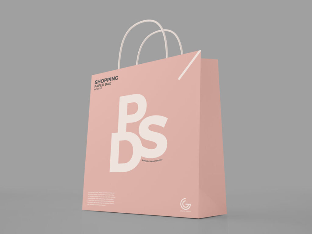 Modern Paper Shopping Bag Mockup