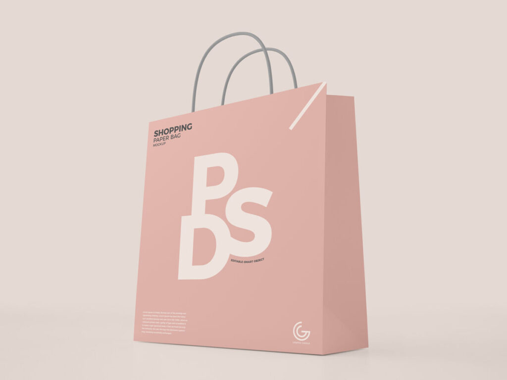 Modern Paper Shopping Bag Mockup
