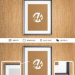 Modern Photo Frame on a Wooden Wall Mockup
