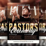Modern Photo Pastor’s Ceremony Flyer and Facebook Cover Template