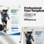 Modern Promotional Gym Fitness Flyer Template
